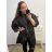 Shirt verlängert 3/4 Langarm Damen (L/XL/2XL ONE SIZE) ITALIAN FASHION IM423025 schwarz 2LX/3XL