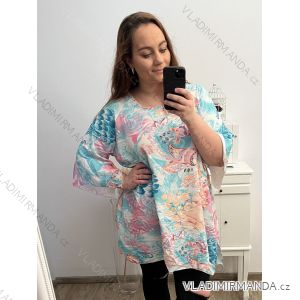 Übergroße Tunika 3/4 Langarm Damen Übergröße (3XL/4XL ONE SIZE) ITALIAN FASHION IMC23140