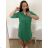 Šaty košilové oversize krátký rukáv dámské (M/L//XL ONE SIZE) ITALSKÁ MÓDA IM422525   dunkelrosa
   M / L