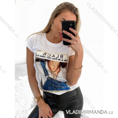 T-Shirt Kurzarm Frauen (UNI S-M) ITALIENISCHE MODE IMM20330
