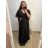 šaty plesové elegantní společenské krátký rukáv dámské nadrozměr (XL/2XL ONE SIZE) ITALSKÁ MÓDA IMM22688 2XL/3XL schwarz