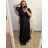 šaty plesové elegantní společenské krátký rukáv dámské nadrozměr (XL/2XL ONE SIZE) ITALSKÁ MÓDA IMM22688 2XL/3XL schwarz