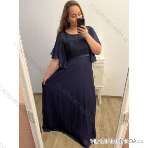 Ballkleid lang, elegant, Party, kurzärmelig, Damen (XL/2XL/3XL Einheitsgröße) ITALIAN FASHION IMM23001