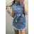 Trägerloses Damenkleid (XS-XL) M.SARA IM920E1111 blau S