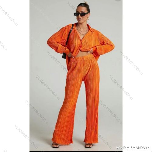 Damen-Set mit langen Ärmeln, langen Hosen und Hemd (S-XL) ITALIAN FASHION IMPGM2322496-02 Orange L