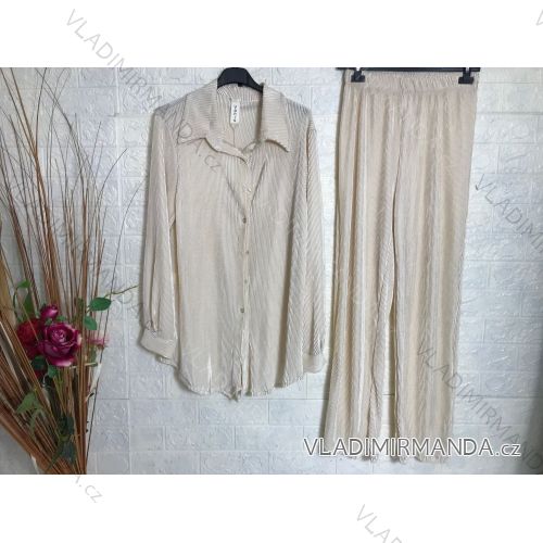 Damen-Set aus Langarmshirt und langer Hose (S-XL) ITALIAN FASHION IMPGM2322496-05 Beige M