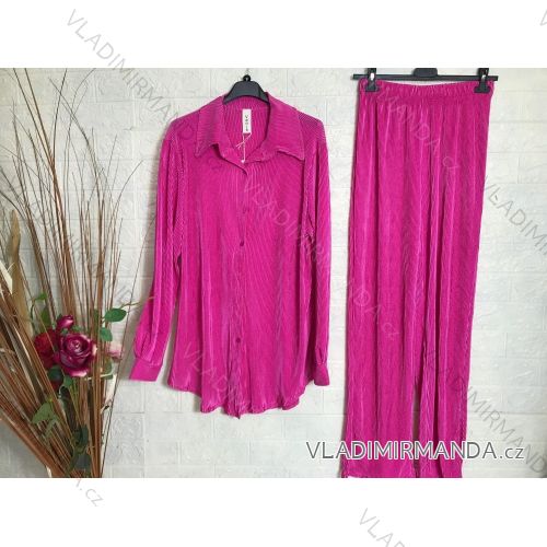 Damen-Set mit langen Ärmeln, langen Hosen und Hemd (S-XL) ITALIAN FASHION IMPGM2322496-09 Pink S