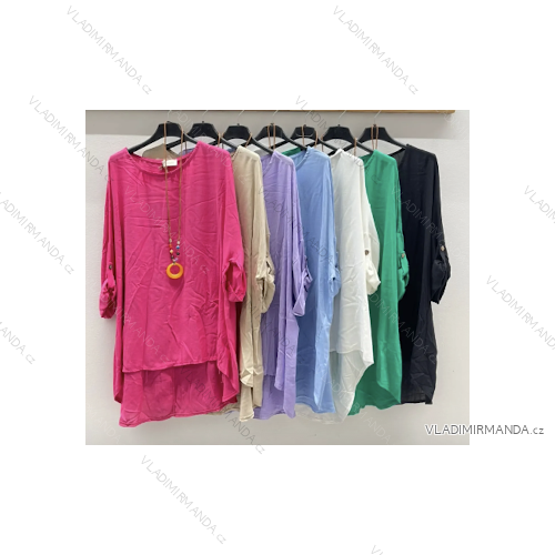 Damen-Tunika mit langen Ärmeln und Anhänger (Einheitsgröße S/M) ITALIAN FASHION IMPDY23EF89933