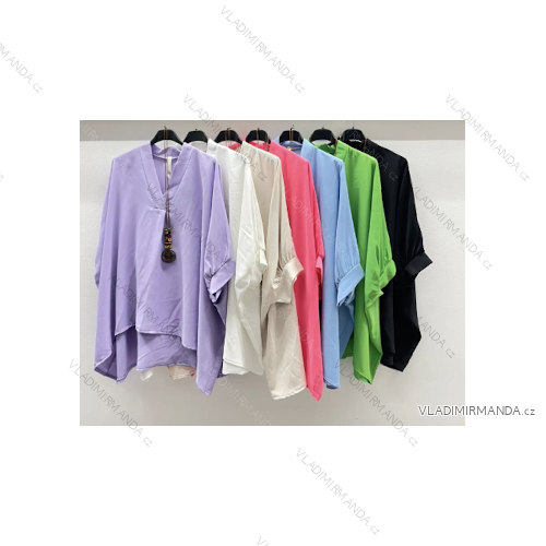 Damen-Tunika mit langen Ärmeln und Anhänger (Einheitsgröße S/M) ITALIAN FASHION IMPDY23HUAX23076