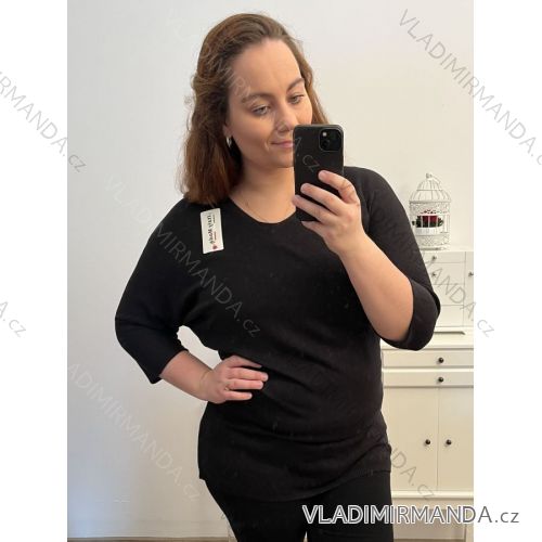 Damen Oversized Sleeve Zip Hoodie Langarm (M / L ONE SIZE) ITALIAN FASHION IM422PARIS