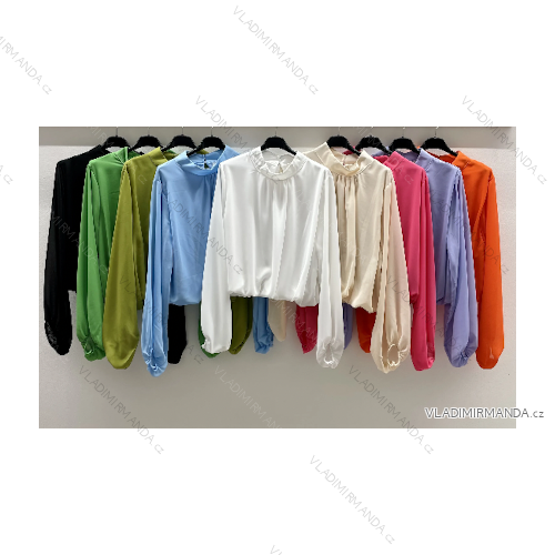 Damen-Tunika/Bluse mit langen Ärmeln (S/M Einheitsgröße) ITALIAN FASHION IMPDY23LS18696