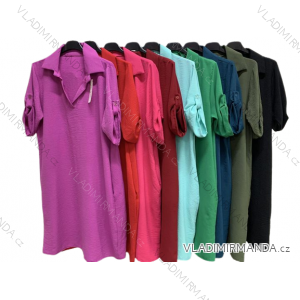 Kurzärmliges Sommer-Hemdkleid für Damen (L/XL EINHEITSGRÖSSE) ITALIAN FASHION IMC23172