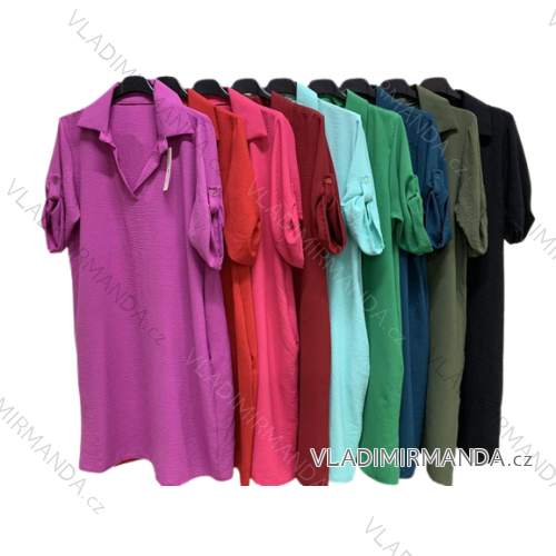 Kurzärmliges Sommer-Hemdkleid für Damen (L/XL EINHEITSGRÖSSE) ITALIAN FASHION IMC23172