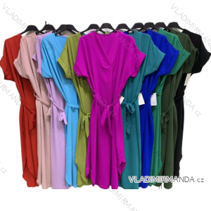 Damen-Sommerkleid in Übergröße mit kurzen Ärmeln (XL/2XL/3XL Einheitsgröße) ITALIAN FASHION IMC23176