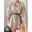 Übergroßes Damenhemd mit langen Ärmeln und Gürtel (S/M ONE SIZE) ITALIAN FASHION IMM23M20799