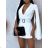 Damen-Latzhose/Kleid mit langen Ärmeln und Gürtel (Einheitsgröße S/M) ITALIAN FASHION IMM23m27030