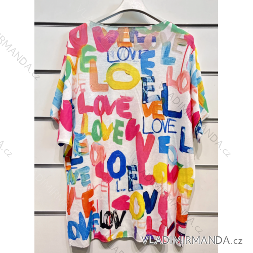 Damen-Tunika mit kurzen Ärmeln (Einheitsgröße S/M) ITALIAN FASHION IMPSH230260