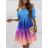 Langes Chiffon-Kurzarmkleid für Damen (S/M ONE SIZE) ITALIAN FASHION IMWGM23456