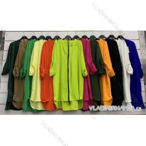 Langes Chiffon-Kurzarmkleid für Damen (S/M ONE SIZE) ITALIAN FASHION IMWGM23456