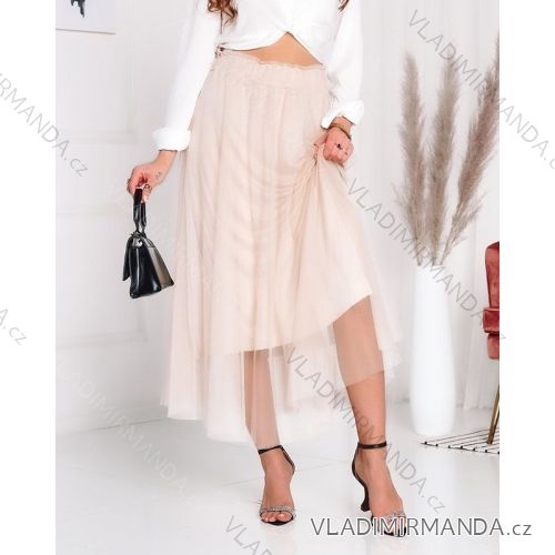 Langes Chiffon-Kurzarmkleid für Damen (S/M ONE SIZE) ITALIAN FASHION IMWGM23456