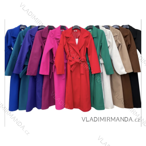 Damen-Herbst-Leder-Langarmmantel (S/M ONE SIZE) ITALIAN FASHION IMPLM2255500