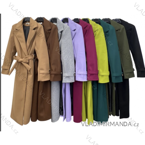 Damen-Herbst-Leder-Langarmmantel (S/M ONE SIZE) ITALIAN FASHION IMPLM2255500