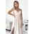 299-6 CHIARA elegantes Maxikleid mit Trägern - beige