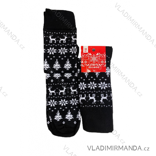Frohe Weihnachten Herrensocken (42-46) POLISH FASHION DPP21439 Schwarz