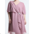 Elegantes Damen-Partykleid in Übergröße mit kurzen Ärmeln (2XL/3XL ONE SIZE) ITALIAN FASHION IMPSH2370013