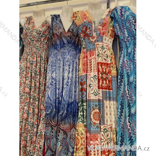 Langes, ärmelloses Icecool-Sommerkleid für Damen (S/ML/XL) ITALIAN FASHION IMB23013