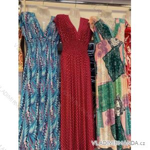 Langes, sommerliches Icecool-Kurzarmkleid für Damen (S/ML/XL) ITALIAN FASHION IMB23014