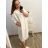 Kurzärmliges Hemdkleid für Damen (S / M ONE SIZE) ITALIAN FASHION IM422633 3xl / 4xl weiß