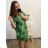 Sommer Übergroßes Kurzarm-Sommerkleid mit Streifen (UNI S / L) ITALIAN FASHION IMD2011989 4XL / 5XL rot