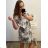 Sommer Übergroßes Kurzarm-Sommerkleid mit Streifen (UNI S / L) ITALIAN FASHION IMD2011989 4XL / 5XL rot