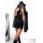 Damen-Latzhose/Kleid mit langen Ärmeln und Gürtel (Einheitsgröße S/M) ITALIAN FASHION IMM23m27030