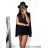 Damen-Latzhose/Kleid mit langen Ärmeln und Gürtel (Einheitsgröße S/M) ITALIAN FASHION IMM23m27030