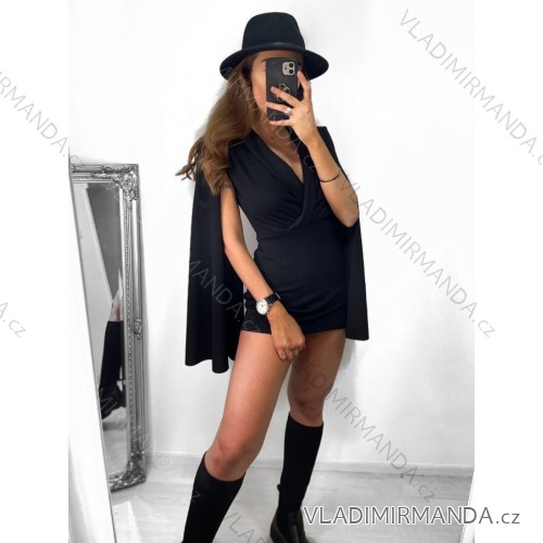 Elegantes langärmliges Kleid mit Gürtel für Damen (Einheitsgröße S/M) ITALIAN FASHION IMM23UN6139 S/M schwarz