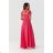 Langes, lässiges Kurzarmkleid für Damen (36-54) POLISH FASHION PMLMR23PAULA-3 rosa 36