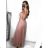 Langes, elegantes Partykleid für Damen mit Trägern (S/M EINHEITSGRÖSSE) ITALIAN FASHION IMPSH233586