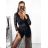 Langärmeliger Spitzen-Body für Damen (Einheitsgröße S/M) ITALIAN FASHION IMPGM232597