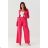 Souprava elegantní kalhoty dlouhé a sako dlouhý rukáv dámská nadrozměr (34-54) POLSKÁ MÓDA PMLMR23Garnitur Fuchsie 44