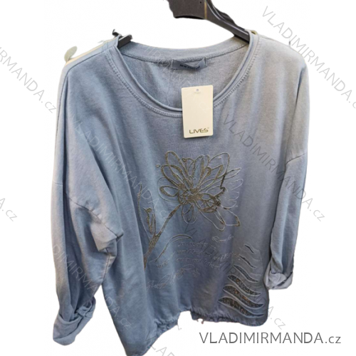 Damen-Kurzarmtunika (uni m / l) ITALIAN FASHION IMBS20015