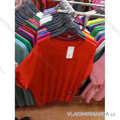 Damen-Tunika in Übergröße mit kurzen Ärmeln (XL/2XL Einheitsgröße) ITALIAN FASHION IMBM23042