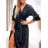 Langes Langarmkleid für Damen (S/M EINHEITSGRÖSSE) ITALIAN FASHION IMWGB23693