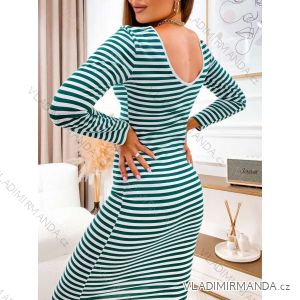 Sportliches langärmliges Damen-Streifenkleid (S/M EINHEITSGRÖSSE) ITALIAN FASHION IMWGB23695
