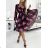 Damen-Chiffonkleid mit langen Ärmeln (Einheitsgröße S/M) ITALIAN FASHION IMWGB23691