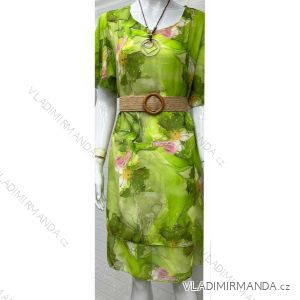 Kurzärmliges Kleid mit Fliege für Damen (S/M ONE SIZE) ITALIAN FASHION IMWD23137