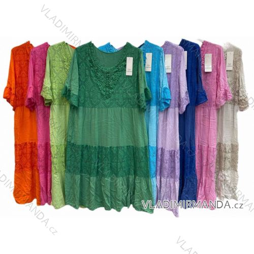 Kurzarmkleid für Damen in Übergröße (2XL/3XL EINHEITSGRÖSSE) ITALIAN FASHION IMWT23798