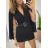 Kurzer Damen-Overall mit langen Ärmeln (S/M ONE SIZE) ITALIAN FASHION IMWE23724