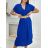 Langes Chiffon-Kurzarmkleid für Damen (S/M ONE SIZE) ITALIAN FASHION IMWGM23456